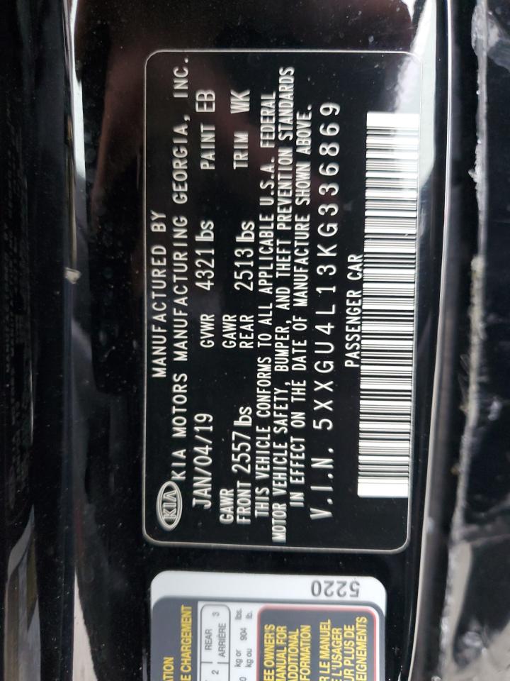 5xxgu4l13kg336869 5XXGU4L13KG336869 2019 Kia Optima Ex