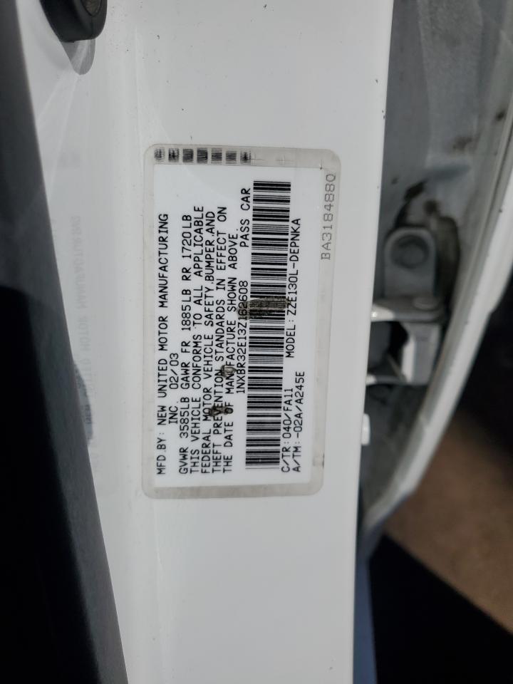 2003 Toyota Corolla Ce VIN: 1NXBR32E13Z162608 Lot: 66684065