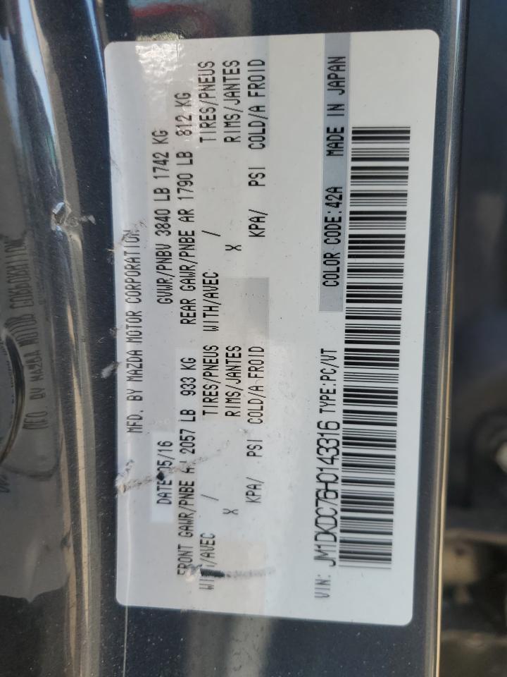 2017 Mazda Cx-3 Touring VIN: JM1DKDC76H0143316 Lot: 66539395