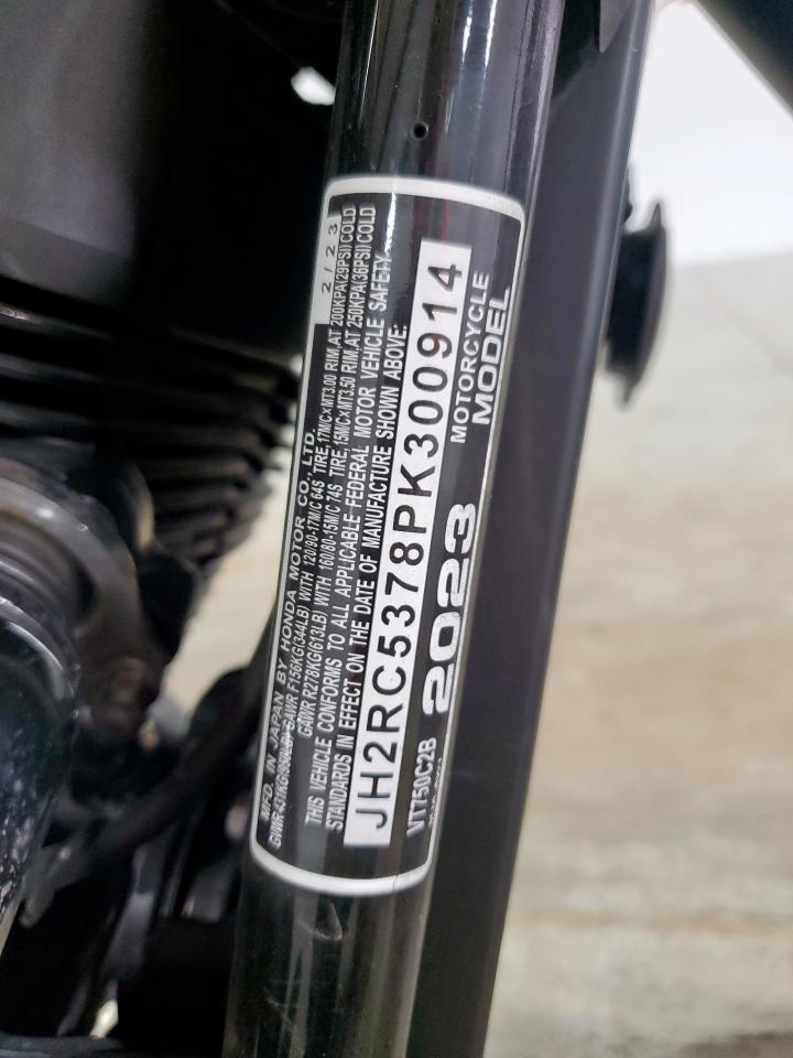 2023 Honda Vt750 C2B VIN: JH2RC5378PK300914 Lot: 67263345