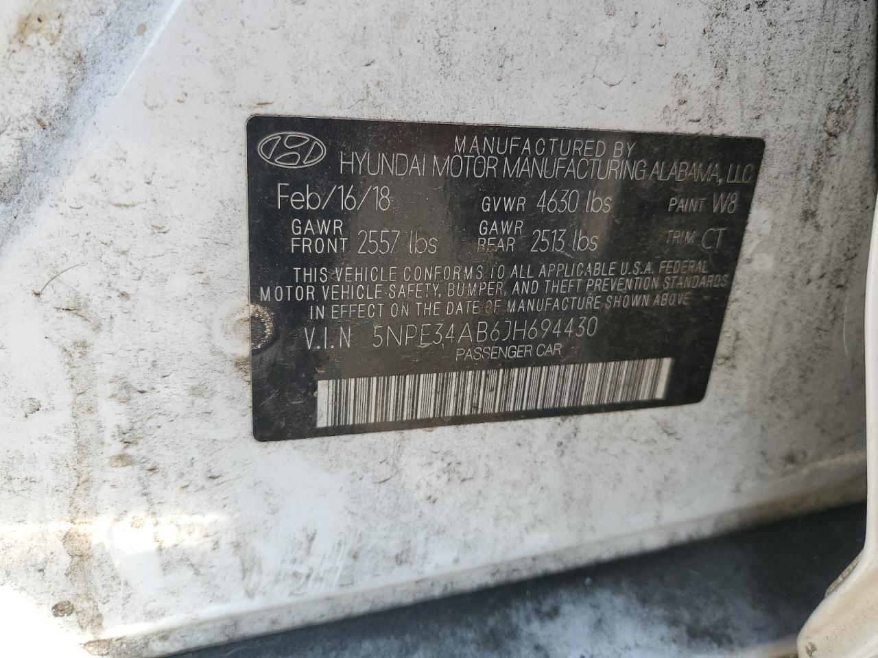 2018 Hyundai Sonata Sport VIN: 5NPE34AB6JH694430 Lot: 64759035