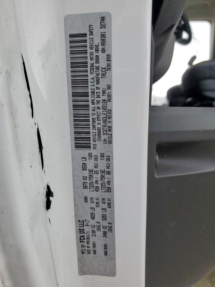 2018 Ram Promaster 1500 1500 Standard VIN: 3C6TRVAG3JE103120 Lot: 61879465