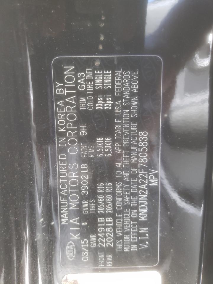 2015 Kia Soul VIN: KNDJN2A22F7805838 Lot: 64073785