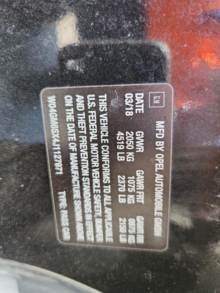 2018 Buick Regal Preferred Ii VIN: W04GM6SX4J1127971 Lot: 63044315