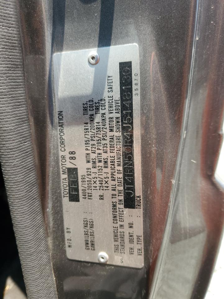 1988 Toyota Pickup 1/2 Ton Rn50 VIN: JT4RN50R4J5148130 Lot: 64646675