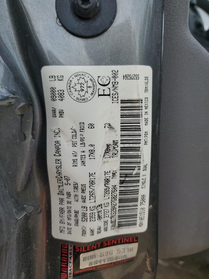 2007 Dodge Ram 2500 St VIN: 3D7KS28A27G827604 Lot: 63517805