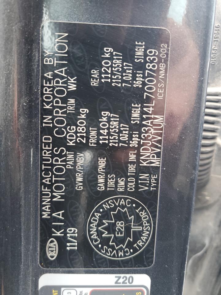 2020 Kia Soul Ev Designer VIN: KNDJ33A14L7007839 Lot: 63233765