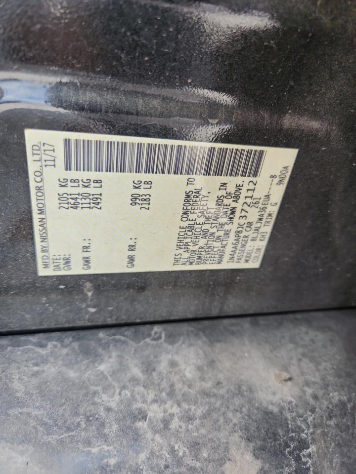 2018 Nissan Maxima 3.5S VIN: 1N4AA6AP8JC372112 Lot: 64999985