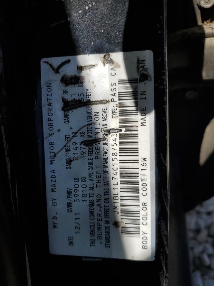 2012 Mazda 3 I VIN: JM1BL1L74C1587543 Lot: 65399995