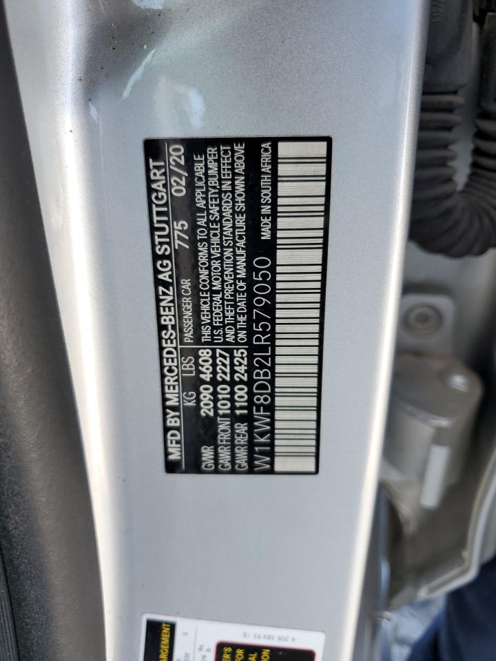 2020 Mercedes-Benz C 300 VIN: W1KWF8DB2LR579050 Lot: 66173875