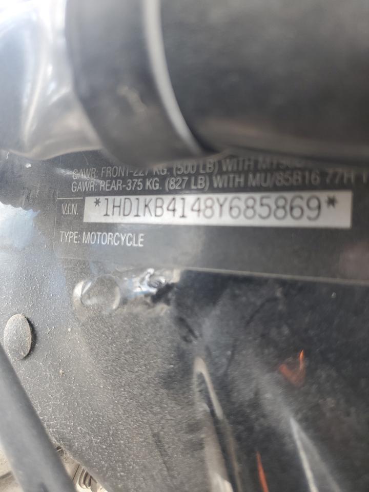 2008 Harley-Davidson Flhx VIN: 1HD1KB4148Y685869 Lot: 62339745