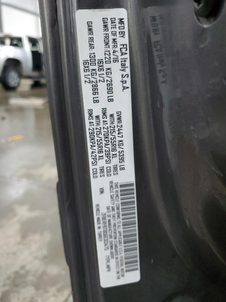 2016 Ram Promaster City Slt VIN: ZFBERFBT8G6C83475 Lot: 64591435
