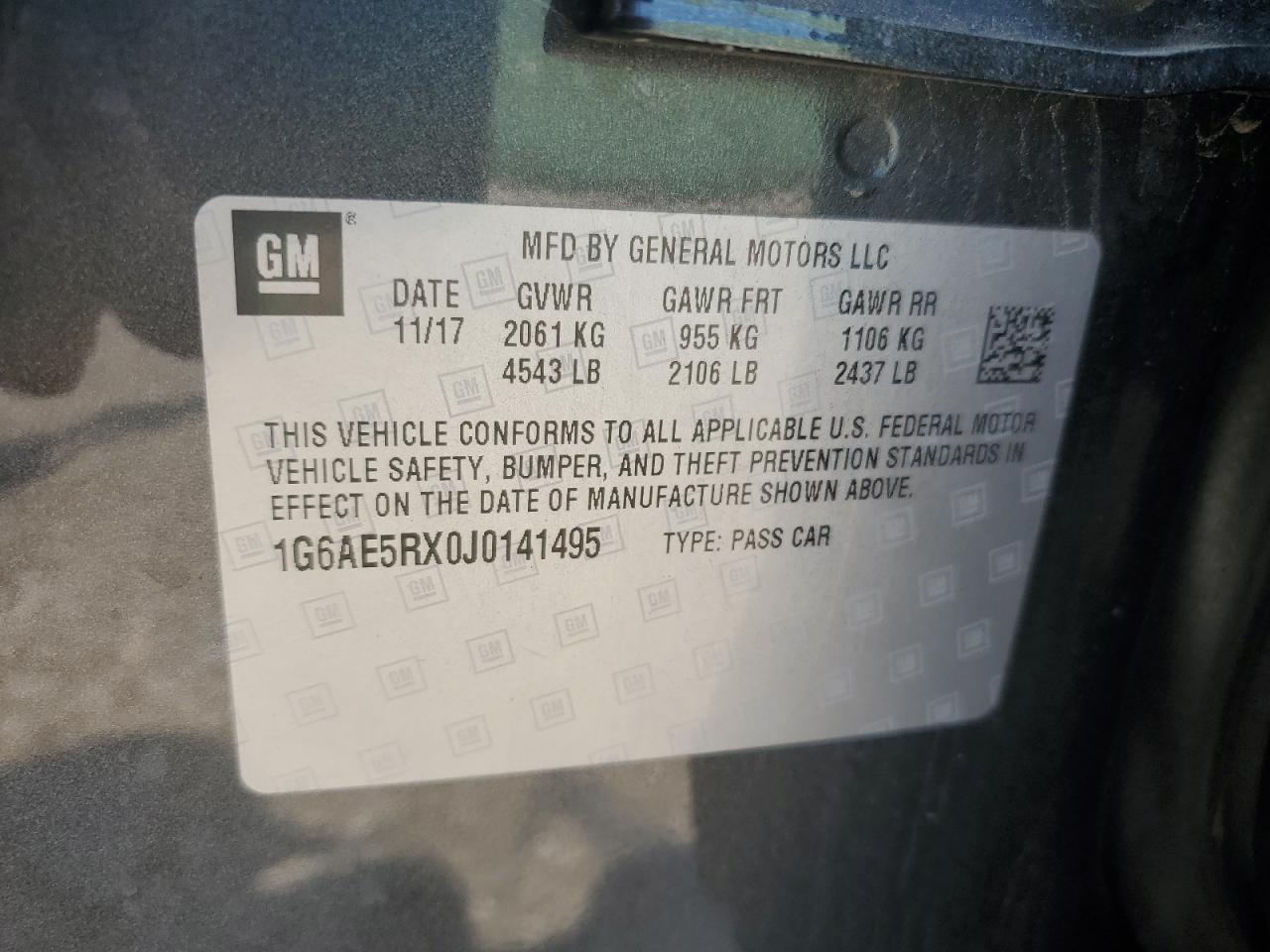 2018 Cadillac Ats VIN: 1G6AE5RX0J0141495 Lot: 65430855