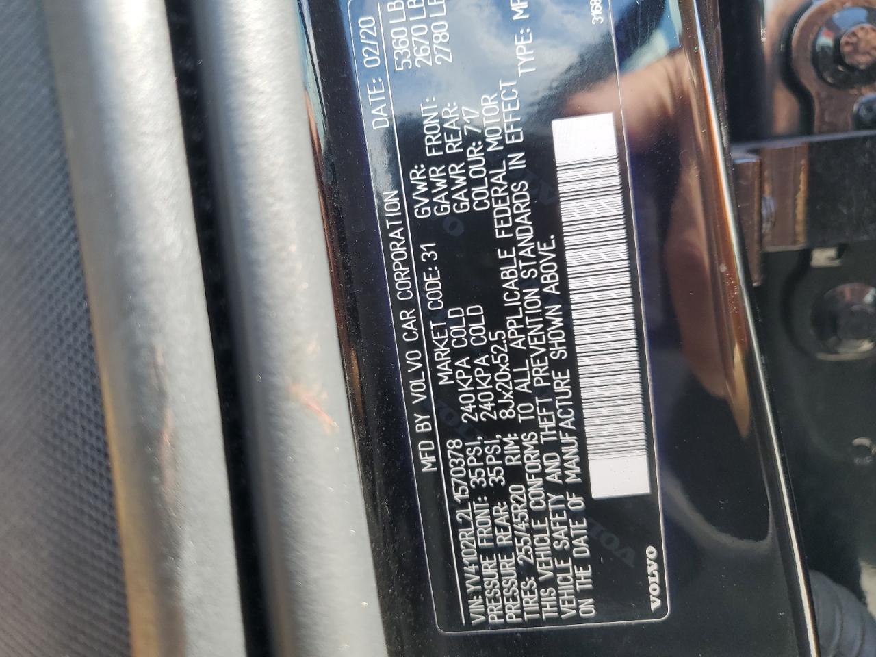 2020 Volvo Xc60 T5 Inscription VIN: YV4102RL2L1570378 Lot: 64416915