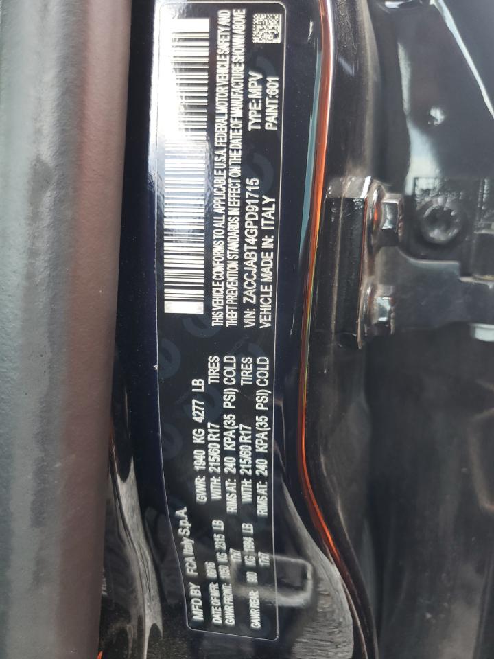 2016 Jeep Renegade Latitude VIN: ZACCJABT4GPD91715 Lot: 63588875