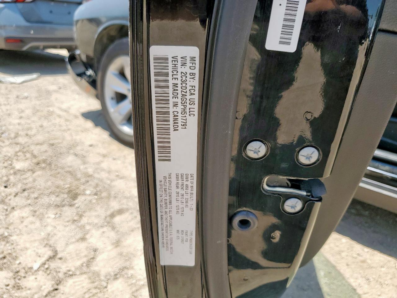 2023 Dodge Challenger Sxt VIN: 2C3CDZAG5PH517791 Lot: 65076215