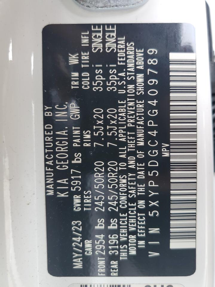 2023 Kia Telluride Sx VIN: 5XYP5DGC4PG409789 Lot: 63911175