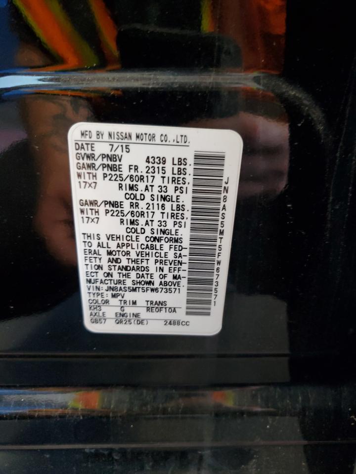 2015 Nissan Rogue Select S VIN: JN8AS5MT5FW673571 Lot: 64771305