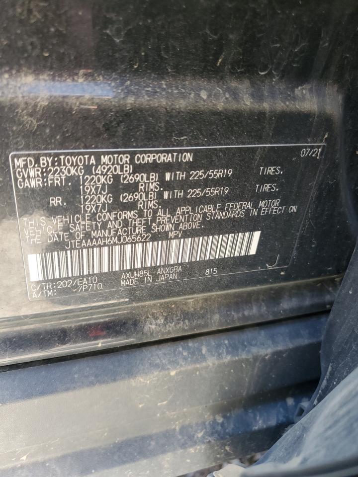 2021 Toyota Venza Le VIN: JTEAAAAH6MJ065622 Lot: 65372795