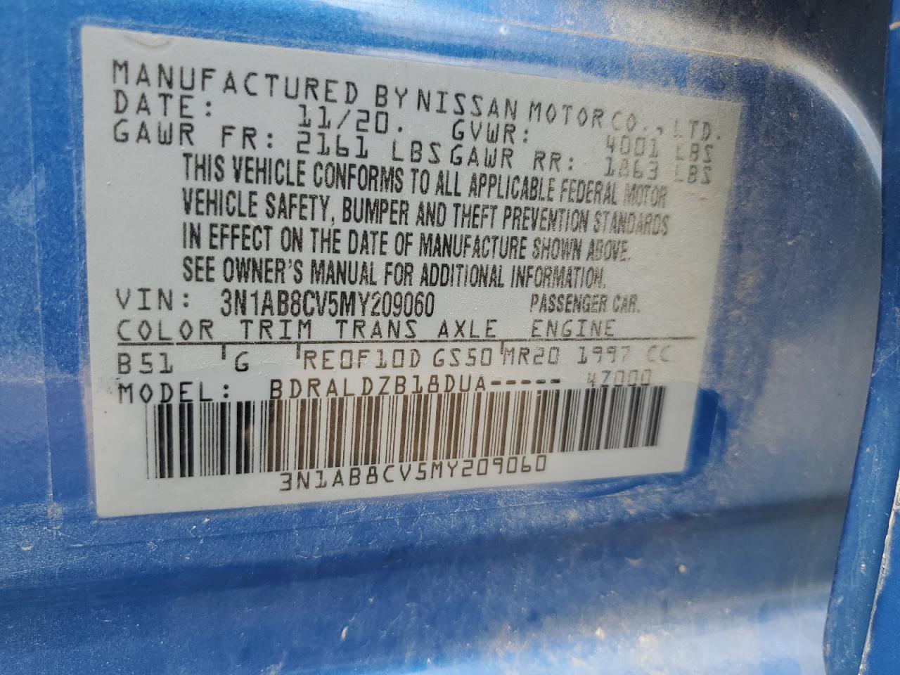 2021 Nissan Sentra Sv VIN: 3N1AB8CV5MY209060 Lot: 65213965