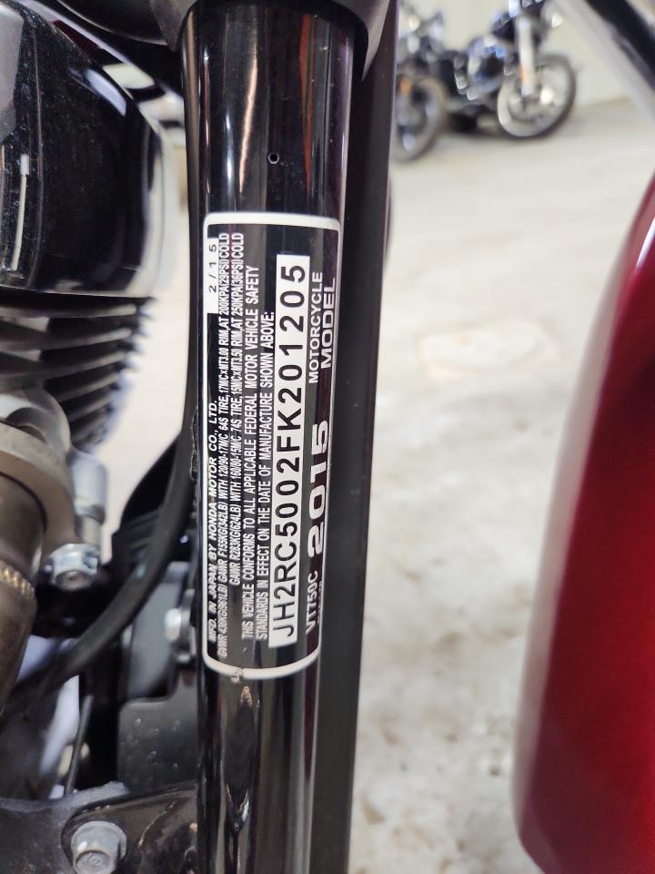 2015 Honda Vt750 C VIN: JH2RC5002FK201205 Lot: 63420865