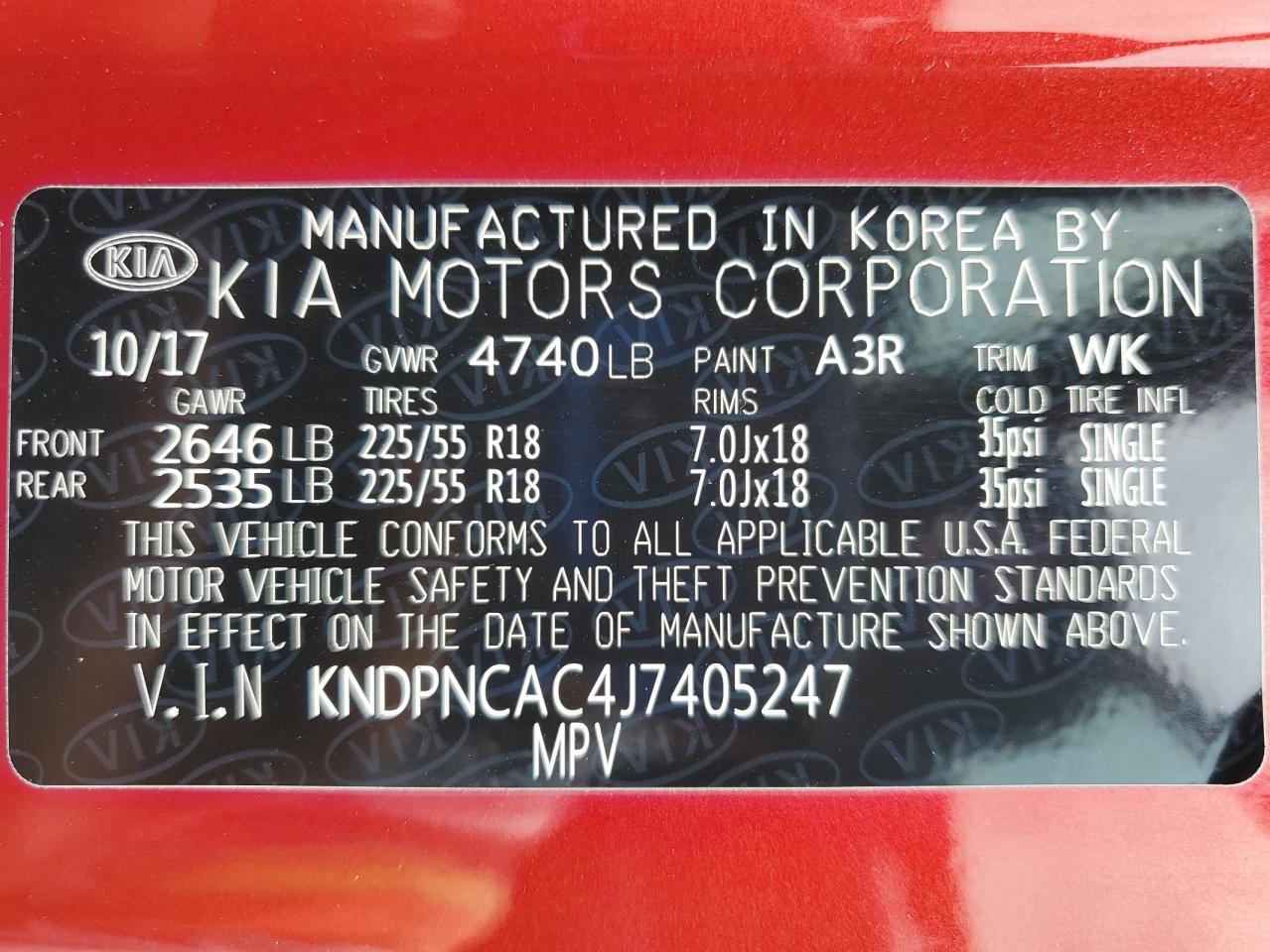 kndpncac4j7405247 KNDPNCAC4J7405247 2018 Kia Sportage Ex