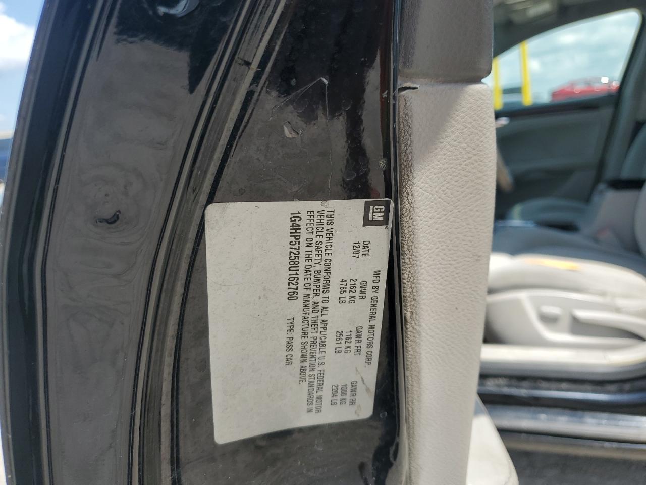 2008 Buick Lucerne Cx VIN: 1G4HP57258U162760 Lot: 65074785