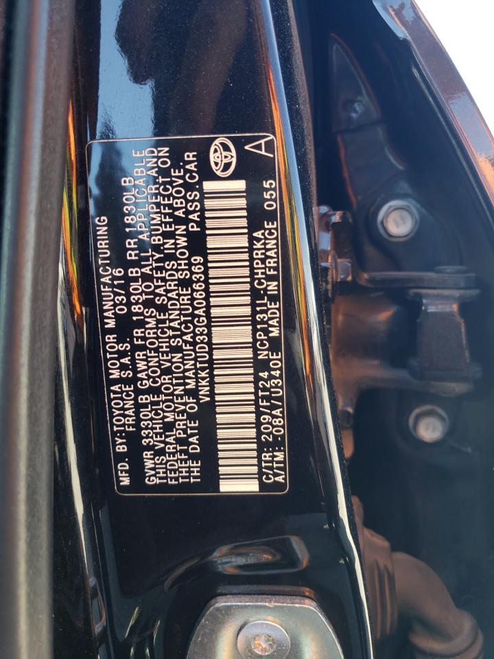 2016 Toyota Yaris L VIN: VNKKTUD33GA066369 Lot: 63275245