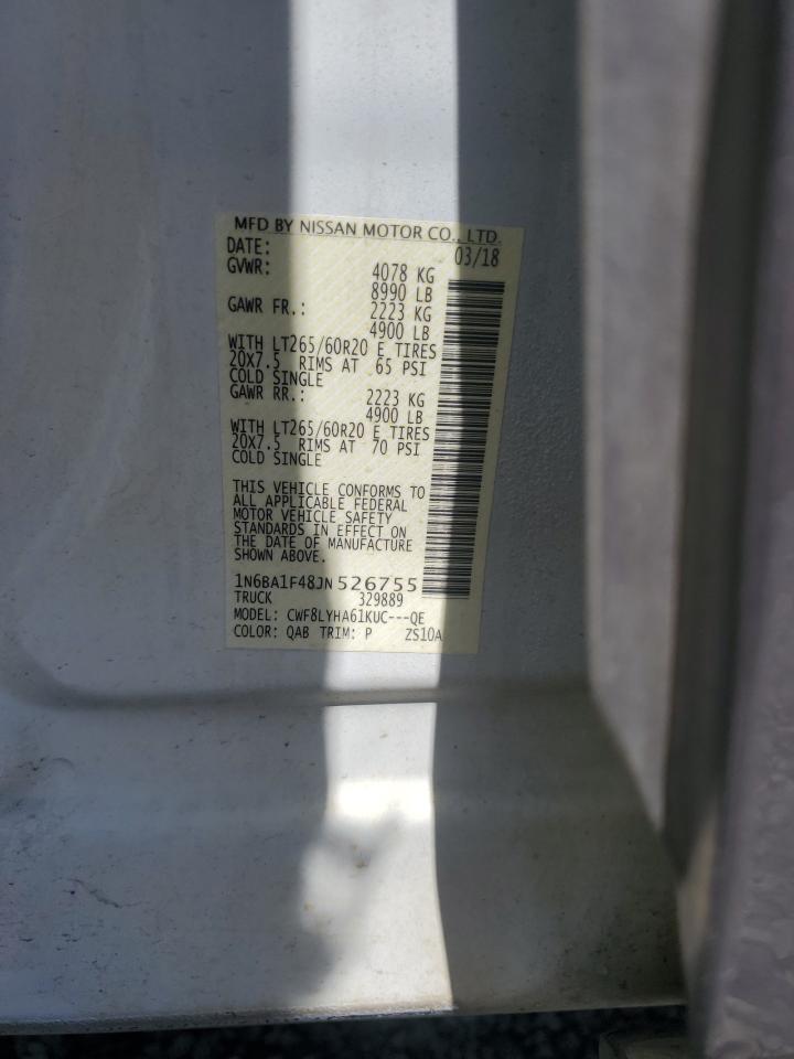 2018 Nissan Titan Xd Sl VIN: 1N6BA1F48JN526755 Lot: 64447055