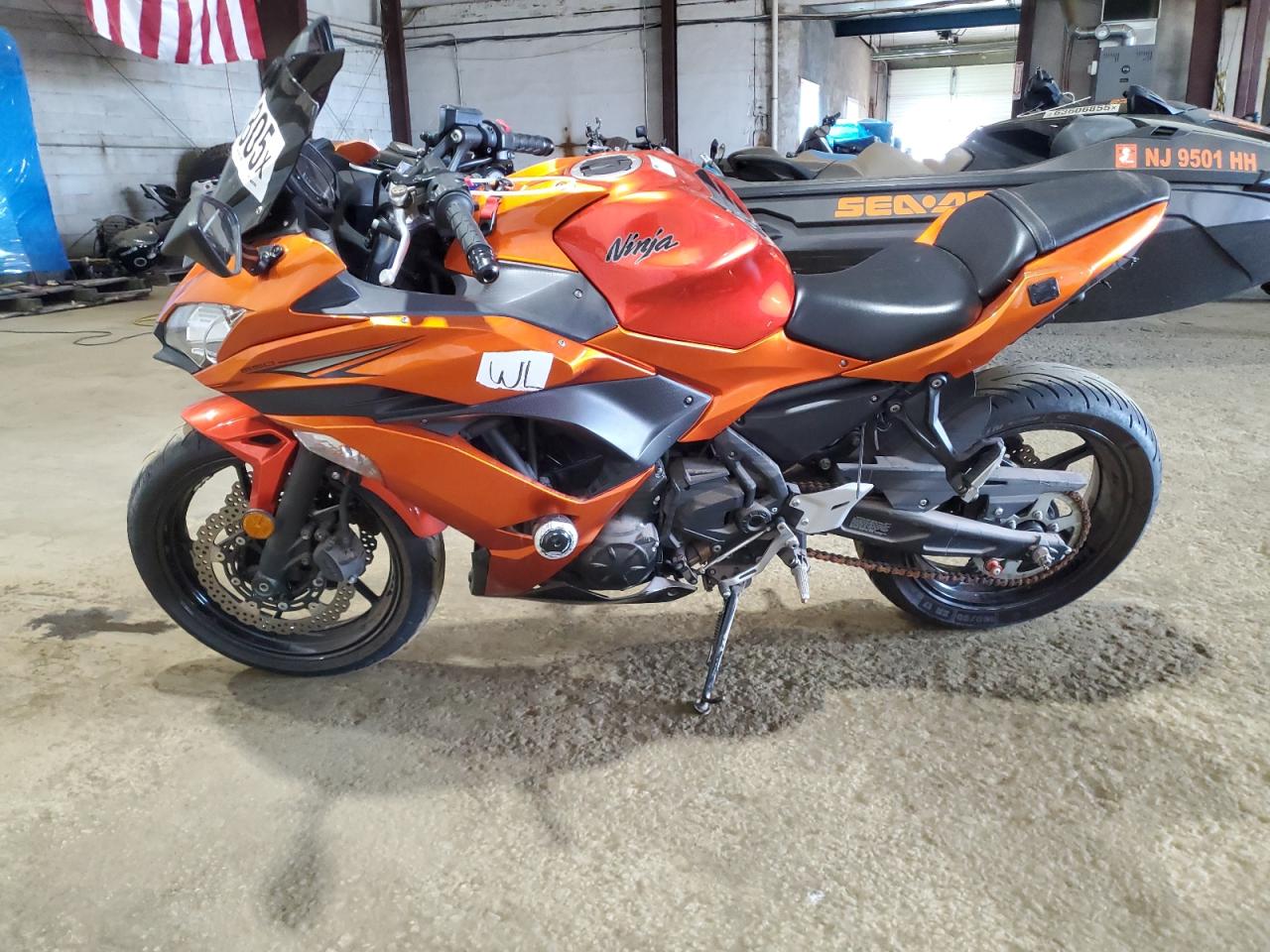 2017 Kawasaki EX650-J at NJ - Windsor, Copart lot 66083805