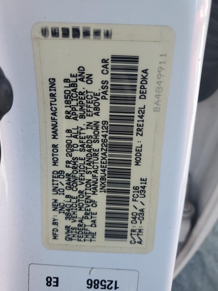 2010 Toyota Corolla Base VIN: 1NXBU4EEXAZ264129 Lot: 65215025