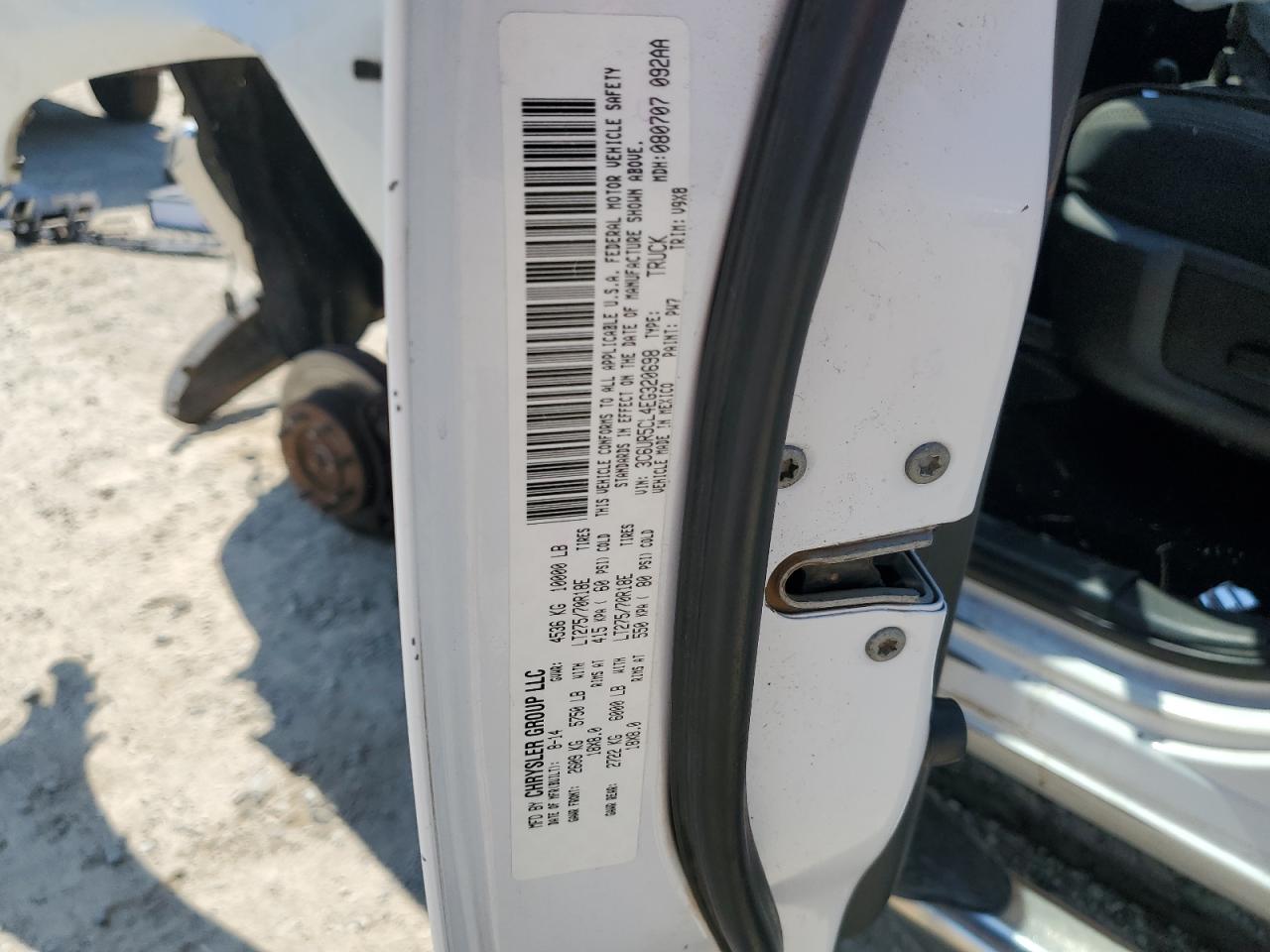 2014 Ram 2500 St VIN: 3C6UR5CL4EG320698 Lot: 65570505