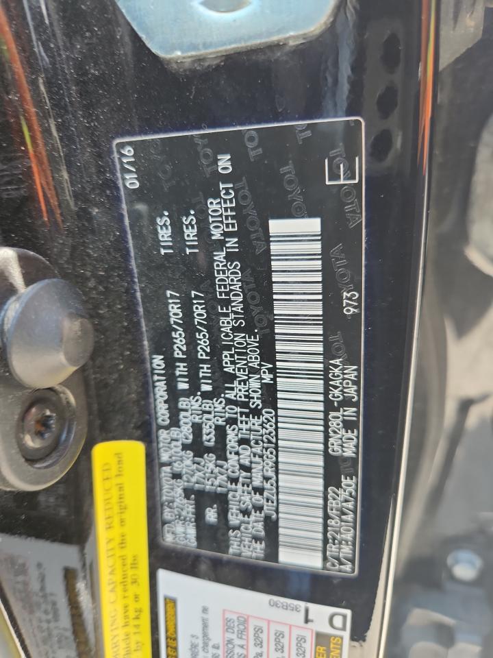2016 Toyota 4Runner Sr5 VIN: JTEZU5JR9G5123620 Lot: 65413285