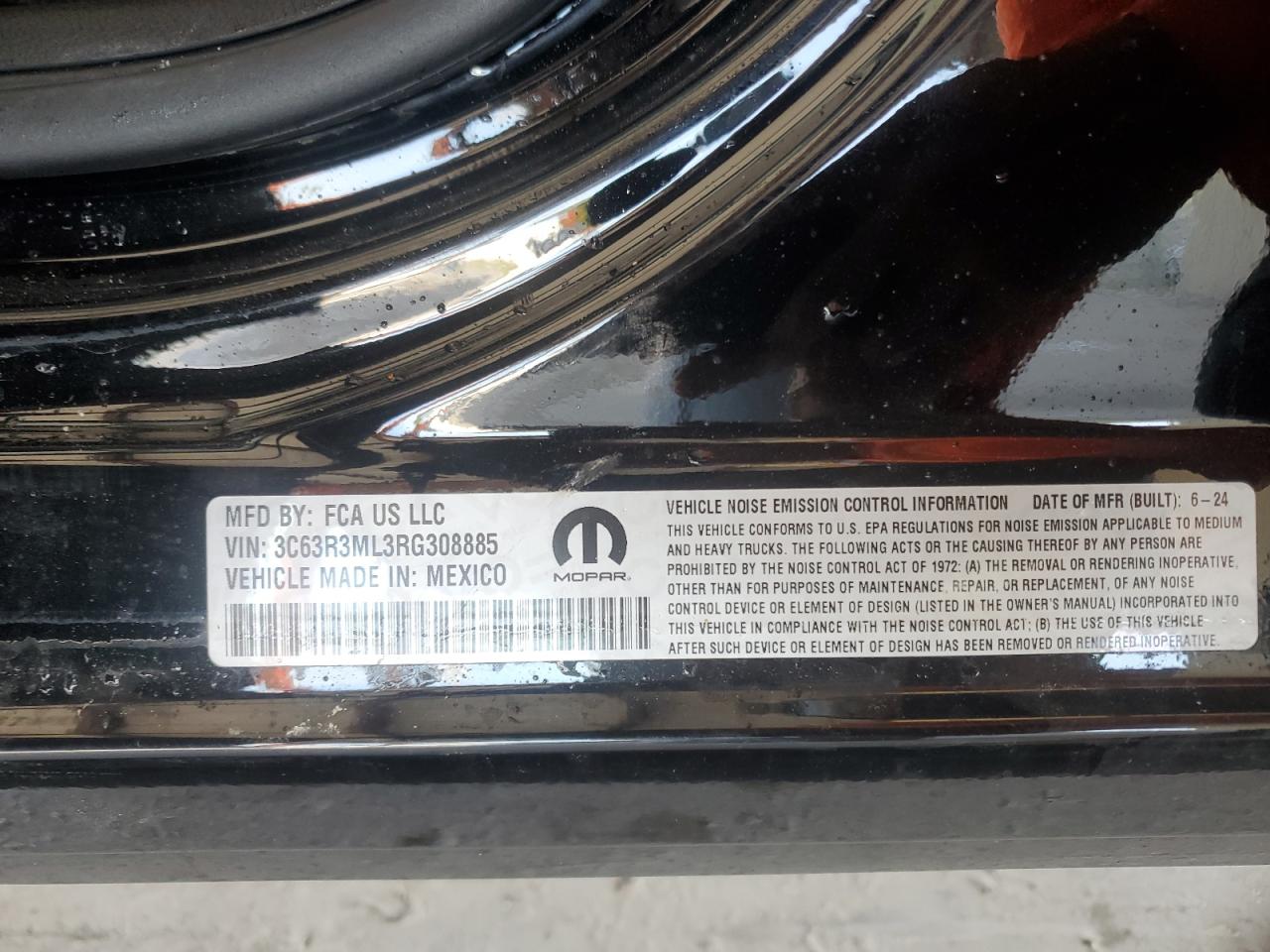 2024 Ram 3500 Laramie VIN: 3C63R3ML3RG308885 Lot: 63035835