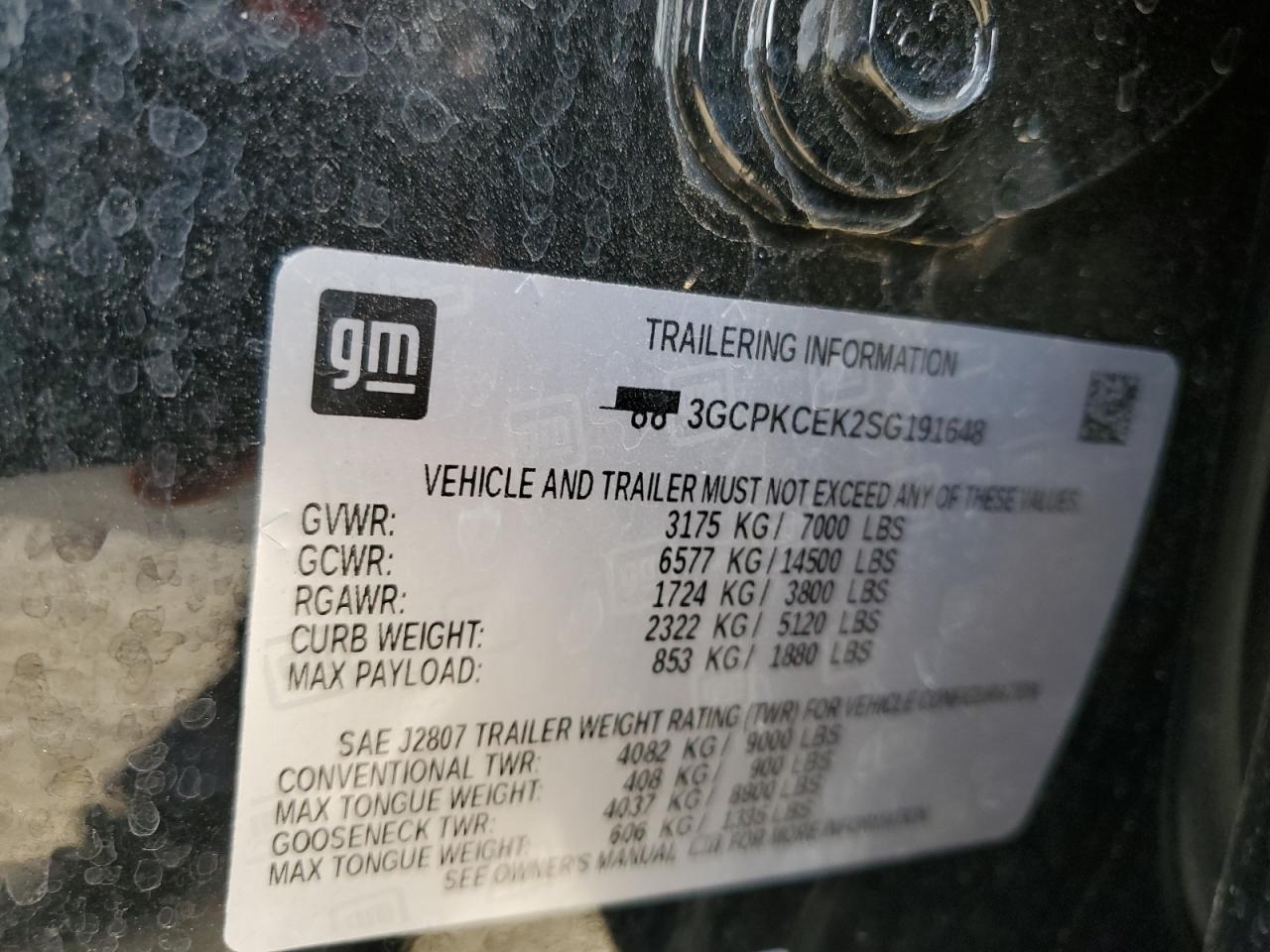 2025 Chevrolet Silverado K1500 Trail Boss Custom VIN: 3GCPKCEK2SG191648 Lot: 65067735