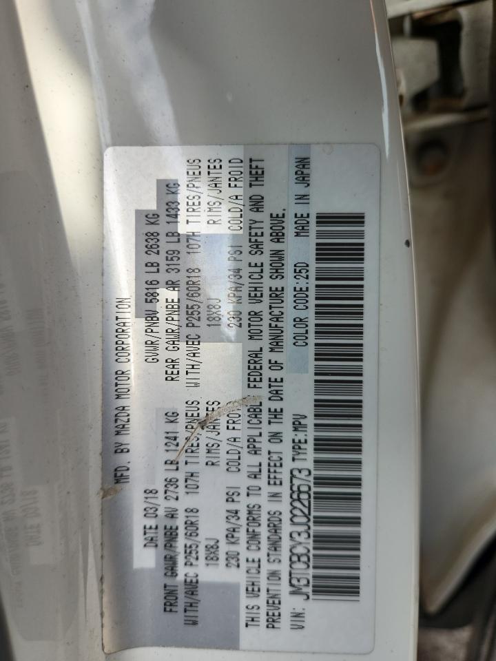 2018 Mazda Cx-9 Touring VIN: JM3TCBCY3J0226673 Lot: 61256825