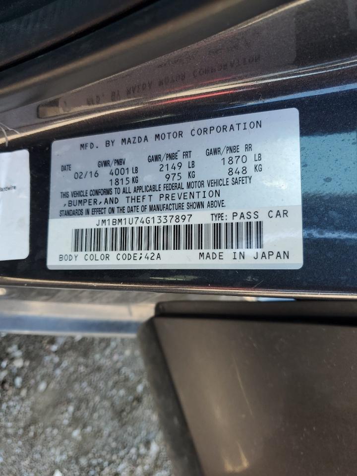 2016 Mazda 3 Sport VIN: JM1BM1U74G1337897 Lot: 64473505