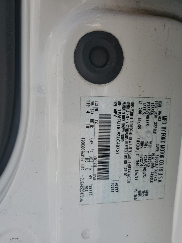 1FMFU18L93LC48751 2003 Ford Expedition Eddie Bauer