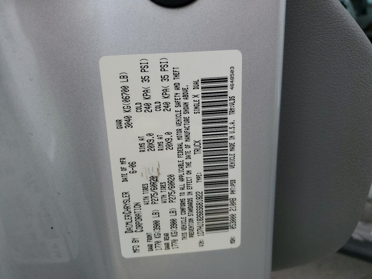 2006 Dodge Ram 1500 St VIN: 1D7HU18266S681822 Lot: 64065285