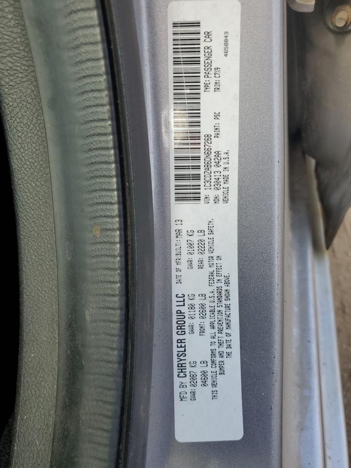 2013 Dodge Avenger Se VIN: 1C3CDZAB6DN667268 Lot: 64284675