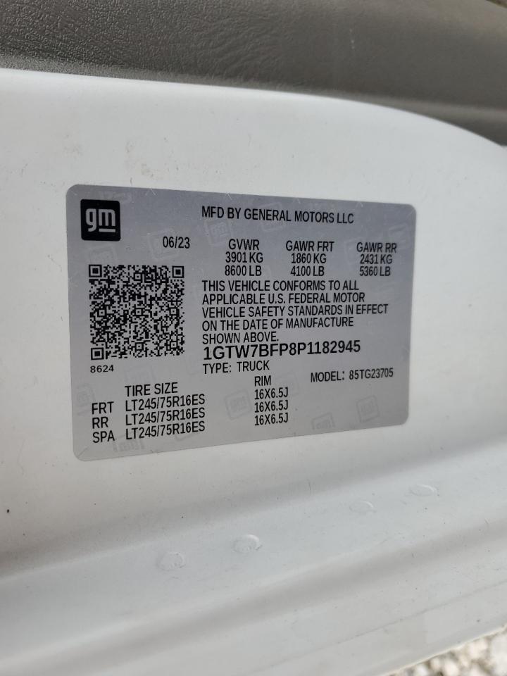 2023 GMC Savana G2500 VIN: 1GTW7BFP8P1182945 Lot: 65669135