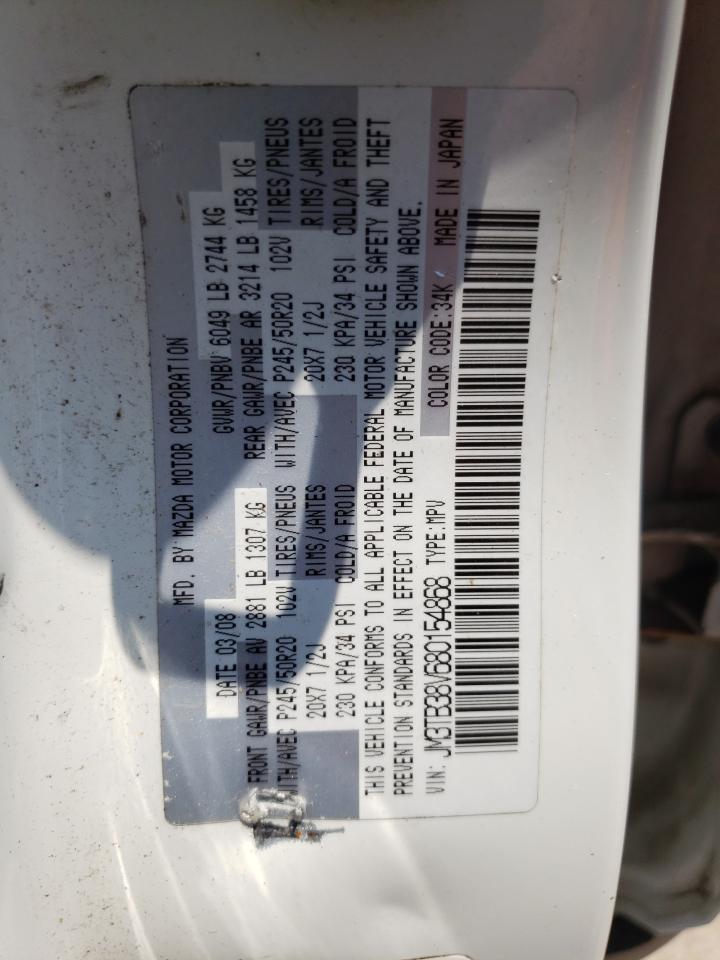 2008 Mazda Cx-9 VIN: JM3TB38V680154868 Lot: 63388255