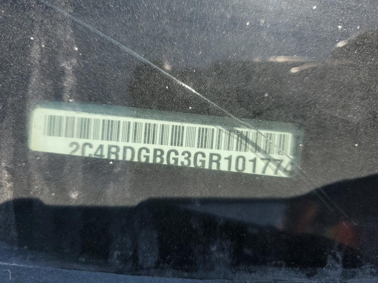 2016 Dodge Grand Caravan Se VIN: 2C4RDGBG3GR101774 Lot: 64947775