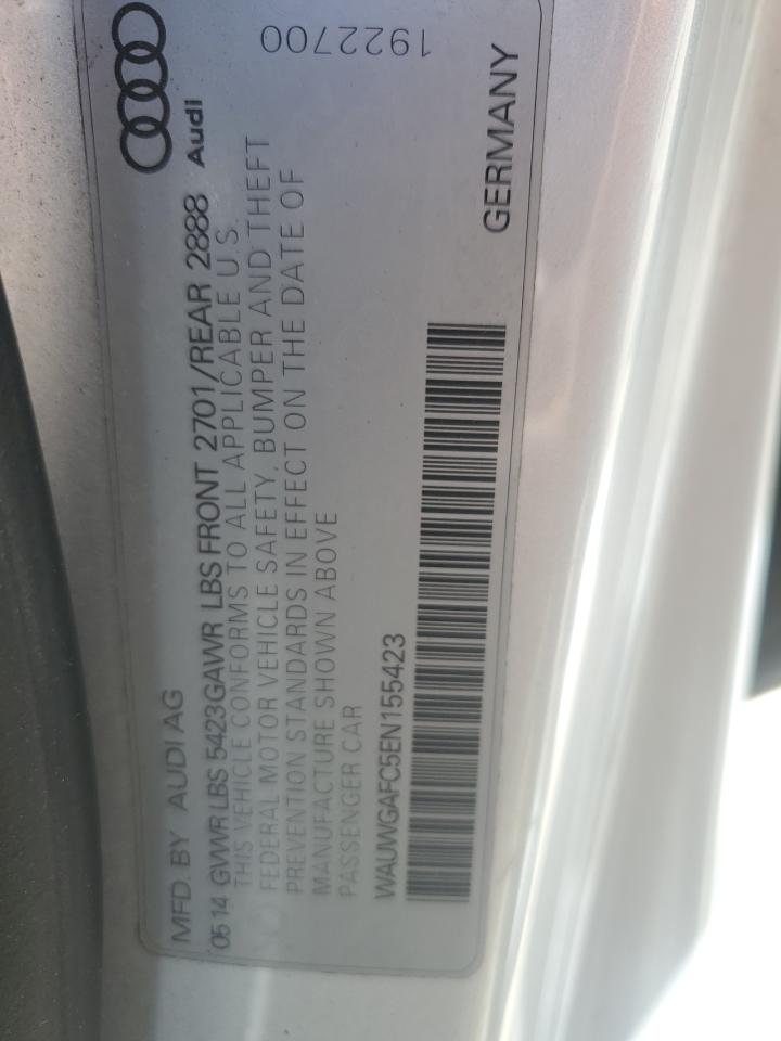 2014 Audi A7 Premium Plus VIN: WAUWGAFC5EN155423 Lot: 63407595