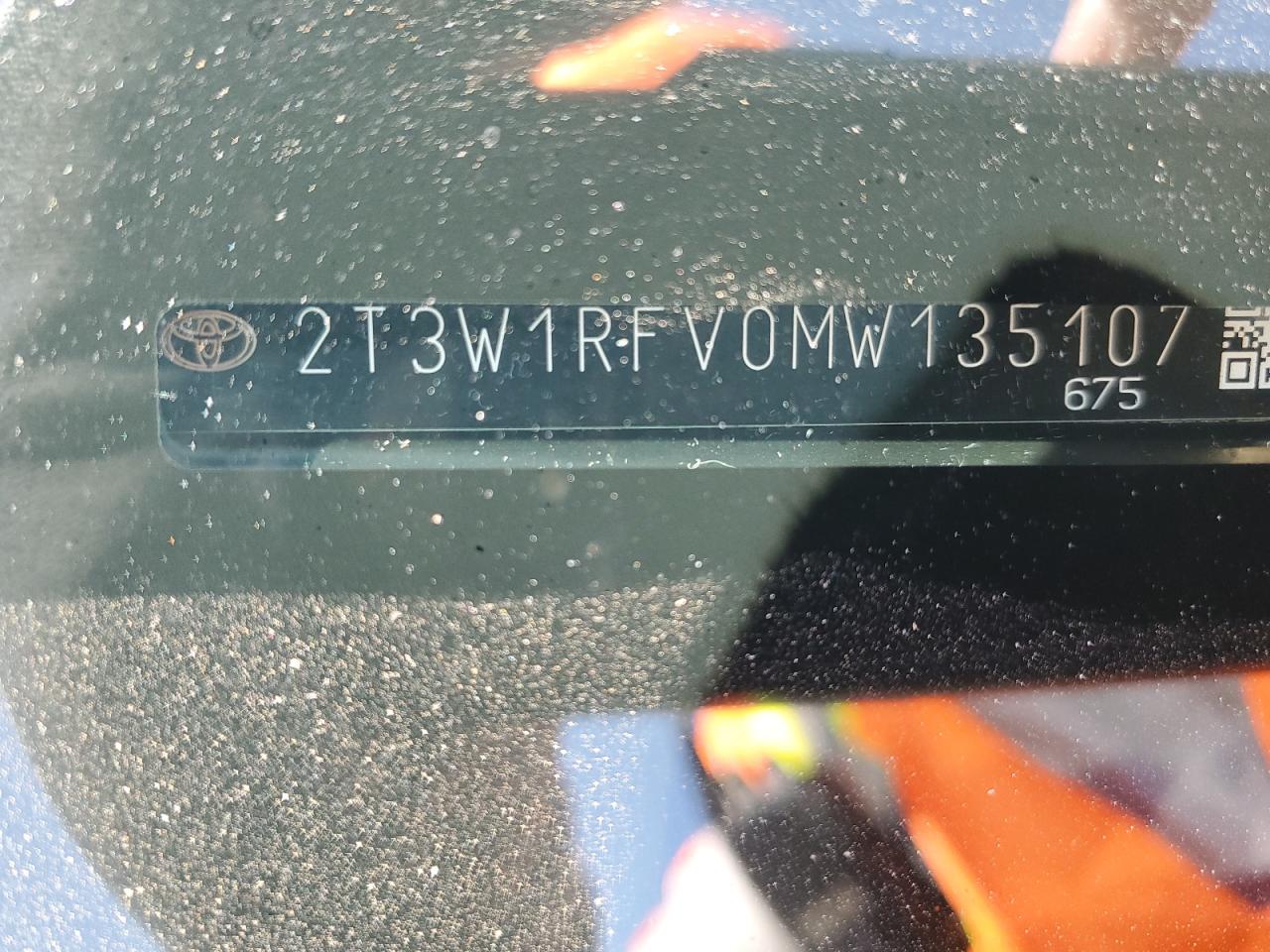 2021 Toyota Rav4 Xle VIN: 2T3W1RFV0MW135107 Lot: 65054685