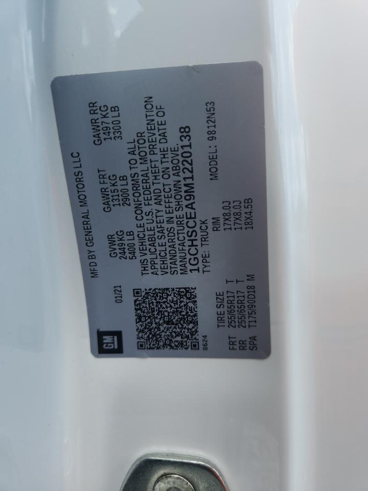 1gchscea9m1220138 1GCHSCEA9M1220138 2021 Chevrolet Colorado Lt