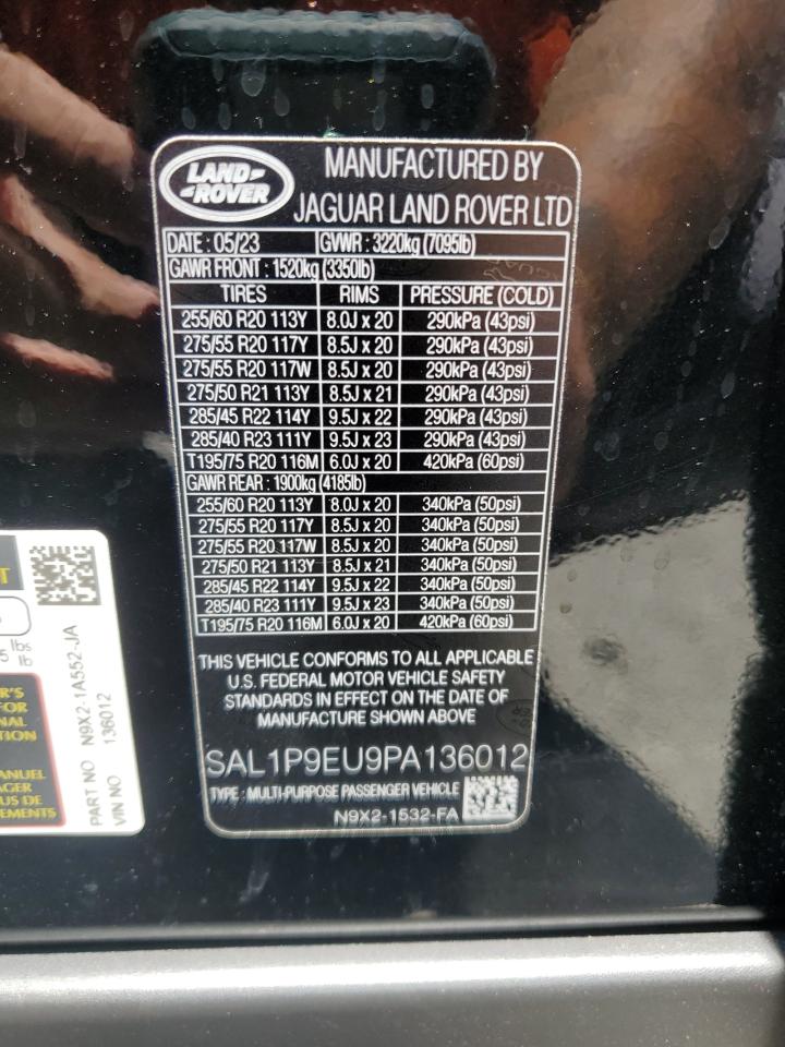 2023 Land Rover Range Rover Sport Dynamic Se VIN: SAL1P9EU9PA136012 Lot: 63428495