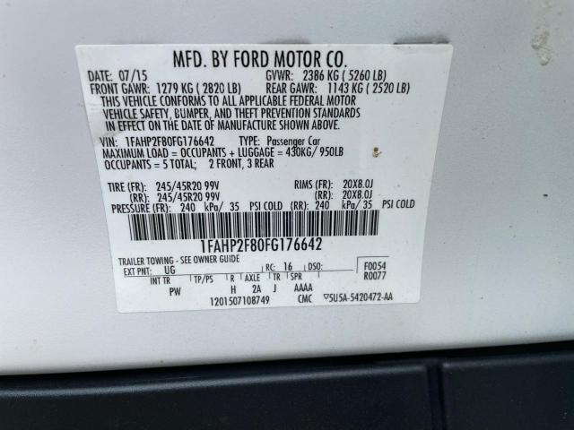 2015 FORD TAURUS LIMITED  