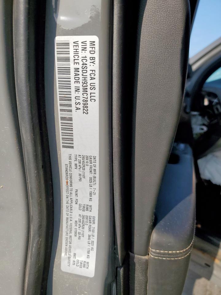 2021 Dodge Durango Srt Hellcat VIN: 1C4SDJH93MC789822 Lot: 64012055