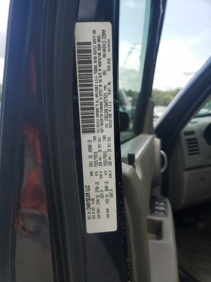 2008 Dodge Nitro Sxt VIN: 1D8GU28K18W257523 Lot: 65363135